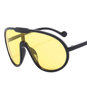 Oversized One Piece Sunglasses Women Men Luxury Brand Designer Sunglasses Ladies Retro Pilot Gradient Eyewear Y2K