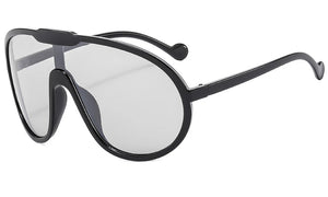 Oversized One Piece Sunglasses Women Men Luxury Brand Designer Sunglasses Ladies Retro Pilot Gradient Eyewear Y2K