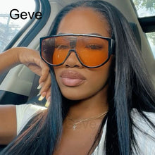 Load image into Gallery viewer, Oversized Pilot Sunglasses Women Classic Big Frame One Piece Sun Glasses Retro Vintage Shades Lady 2023 Oculos Gafas