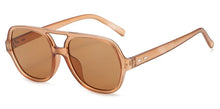 Carica l&#39;immagine nel visualizzatore di Gallery, Oversized Yellow Pilot Sunglasses Women Unisex Retro Rivet Sun Glasses UV400 Outdoor Zonnebril Dames