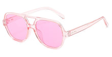 Carica l&#39;immagine nel visualizzatore di Gallery, Oversized Yellow Pilot Sunglasses Women Unisex Retro Rivet Sun Glasses UV400 Outdoor Zonnebril Dames