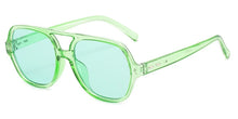 Carica l&#39;immagine nel visualizzatore di Gallery, Oversized Yellow Pilot Sunglasses Women Unisex Retro Rivet Sun Glasses UV400 Outdoor Zonnebril Dames