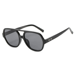 Oversized Yellow Pilot Sunglasses Women Unisex Retro Rivet Sun Glasses UV400 Outdoor Zonnebril Dames