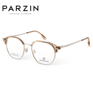 PARZIN Titanium Myopia Glasses Frame Women Retro Polygon Prescription Eyeglasses Men Round Optical Spectacles Eyewear 63003