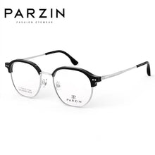 Load image into Gallery viewer, PARZIN Titanium Myopia Glasses Frame Women Retro Polygon Prescription Eyeglasses Men Round Optical Spectacles Eyewear 63003