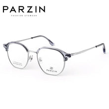 Load image into Gallery viewer, PARZIN Titanium Myopia Glasses Frame Women Retro Polygon Prescription Eyeglasses Men Round Optical Spectacles Eyewear 63003