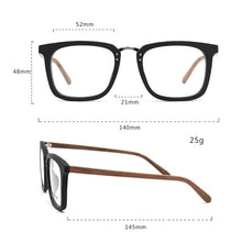 Load image into Gallery viewer, POSESION Glasses Frames only for Men Square Wood Myopia Prescription Eyeglasses Male Optical Frame Eyewear oculos grau masculino