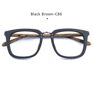 POSESION Glasses Frames only for Men Square Wood Myopia Prescription Eyeglasses Male Optical Frame Eyewear oculos grau masculino