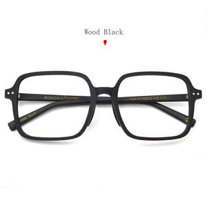 POSESION Oversized Wood Prescription Glasses Square Glasses Frames Men Optical Myopia Medical Eyeglasses Decorative Glasses
