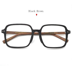 POSESION Oversized Wood Prescription Glasses Square Glasses Frames Men Optical Myopia Medical Eyeglasses Decorative Glasses