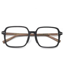 Load image into Gallery viewer, POSESION Oversized Wood Prescription Glasses Square Glasses Frames Men Optical Myopia Medical Eyeglasses Decorative Glasses