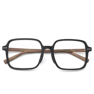 POSESION Oversized Wood Prescription Glasses Square Glasses Frames Men Optical Myopia Medical Eyeglasses Decorative Glasses