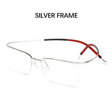 Load image into Gallery viewer, POVICH Pure Titaniun Men Glasses Frame Semi Frameless 3.6g Ultra Light  Prescription Eyeglasses Optical Spectacles Eyewear