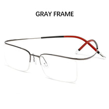 Load image into Gallery viewer, POVICH Pure Titaniun Men Glasses Frame Semi Frameless 3.6g Ultra Light  Prescription Eyeglasses Optical Spectacles Eyewear