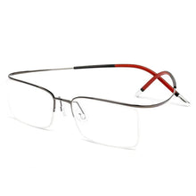 Load image into Gallery viewer, POVICH Pure Titaniun Men Glasses Frame Semi Frameless 3.6g Ultra Light  Prescription Eyeglasses Optical Spectacles Eyewear