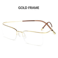 Load image into Gallery viewer, POVICH Pure Titaniun Men Glasses Frame Semi Frameless 3.6g Ultra Light  Prescription Eyeglasses Optical Spectacles Eyewear