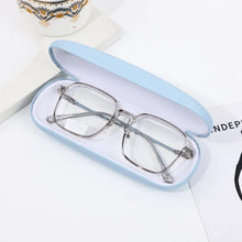 Load image into Gallery viewer, PU Leather Glasses Case Solid Color Glasses Protection Eyeglass Box Hard Shell Eyewear Cases Women