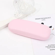 Load image into Gallery viewer, PU Leather Glasses Case Solid Color Glasses Protection Eyeglass Box Hard Shell Eyewear Cases Women