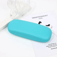 Load image into Gallery viewer, PU Leather Glasses Case Solid Color Glasses Protection Eyeglass Box Hard Shell Eyewear Cases Women
