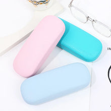 Load image into Gallery viewer, PU Leather Glasses Case Solid Color Glasses Protection Eyeglass Box Hard Shell Eyewear Cases Women