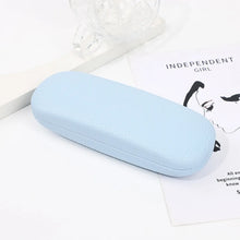 Load image into Gallery viewer, PU Leather Glasses Case Solid Color Glasses Protection Eyeglass Box Hard Shell Eyewear Cases Women