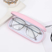 Load image into Gallery viewer, PU Leather Glasses Case Solid Color Glasses Protection Eyeglass Box Hard Shell Eyewear Cases Women
