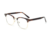 Load image into Gallery viewer, Peekaboo korean style retro glasses frame for men half rim male tr90 glasses for women acetate   brown leopard