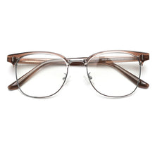 Load image into Gallery viewer, Peekaboo korean style retro glasses frame for men half rim male tr90 glasses for women acetate   brown leopard