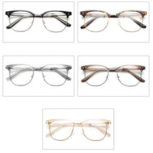 Load image into Gallery viewer, Peekaboo korean style retro glasses frame for men half rim male tr90 glasses for women acetate   brown leopard