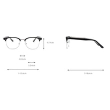 Load image into Gallery viewer, Peekaboo korean style retro glasses frame for men half rim male tr90 glasses for women acetate   brown leopard