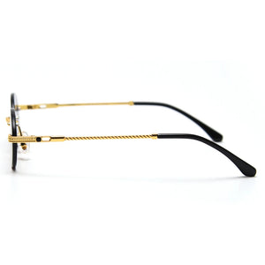 Peekaboo retro oval sunglasses rimless man blue mirror gold metal male glasses round frameless women  gift items