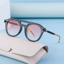 Load image into Gallery viewer, Peekaboo retro style oval sunglasses for women leopard orange ladies sun glasses for men uv400 female decoration 2024
