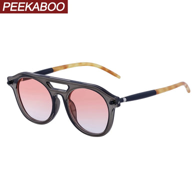 Peekaboo retro style oval sunglasses for women leopard orange ladies sun glasses for men uv400 female decoration 2024