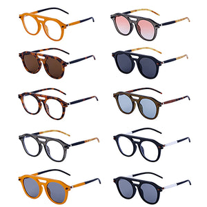 Peekaboo retro style oval sunglasses for women leopard orange ladies sun glasses for men uv400 female decoration 2024