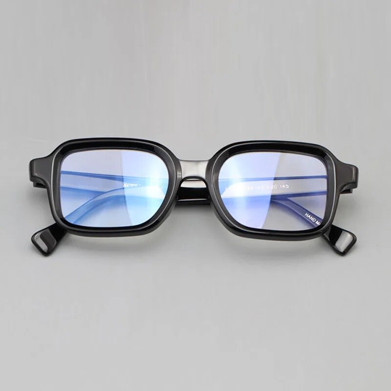 Personalized Retro Rectangular Glasses Frame 129F Men Women Classic Handmade Eyeglasses Top Quality Premium Prescription Eyewear