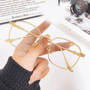Photochromic Eyeglasses Anti Radiation Metal Frame Transitional Sunglasses Anti Blue Light INS Computer Eyewear