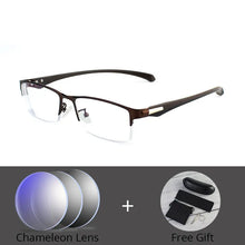 Load image into Gallery viewer, Photochromic Reading Glasses Chameleon Lens Men Women  Sun Glasses Eyeglasses +50 75 1.25 1.75 5.5 6