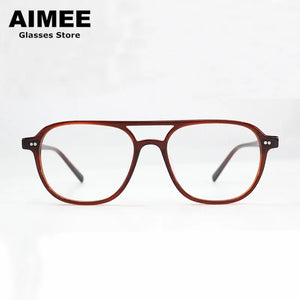 Pilot Style Acetate Optical Glasses frame Women Brand Designer Square Prescription Eyeglasses Male spectacles oculos de grau
