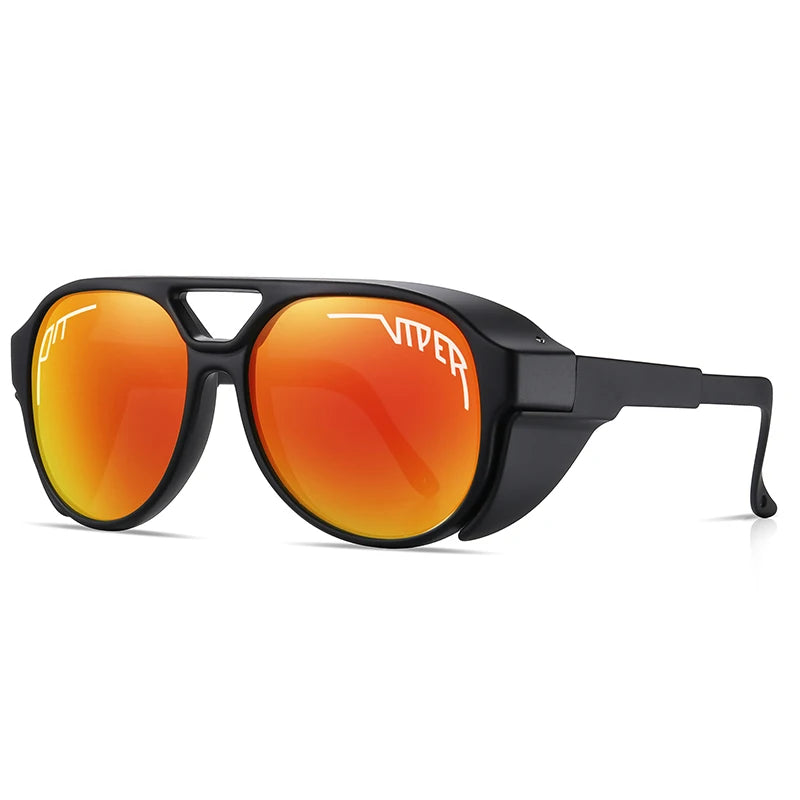 Pit Viper Sport Goggles Polarized Sunglasses Mens Women Outdoor Oval Sun glasses UV400 Riding Wide View Mtb Eyeglasses With Box