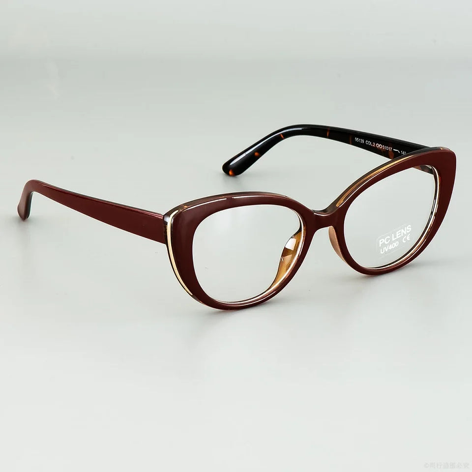 Pixcico 45677 Cat Eye Glasses Frames Women Optical Computer Glasses Customized prescription glasses