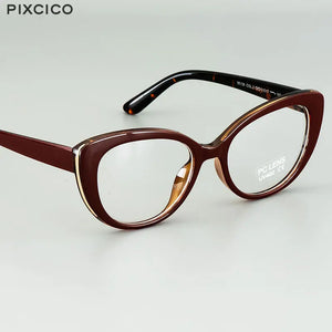 Pixcico 45677 Cat Eye Glasses Frames Women Optical Computer Glasses Customized prescription glasses