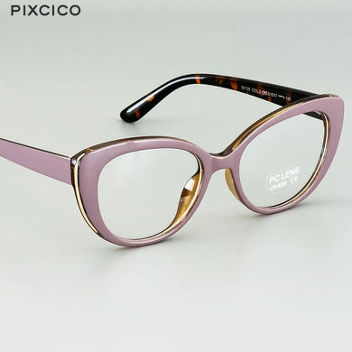 Pixcico 45677 Cat Eye Glasses Frames Women Optical Computer Glasses Customized prescription glasses