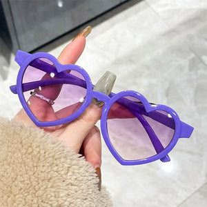 Plastic Heart-shaped Sunglasses Trendy UV400 Colorful Party Sun Glasses Shades Heart Glasses for Boys & Girls