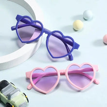 Load image into Gallery viewer, Plastic Heart-shaped Sunglasses Trendy UV400 Colorful Party Sun Glasses Shades Heart Glasses for Boys &amp; Girls
