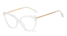 Carica l&#39;immagine nel visualizzatore di Gallery, Plastic Titanium Retro Cat Eye Glasses Frames Men Women Optical Computer Glasses