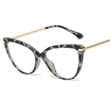 Carica l&#39;immagine nel visualizzatore di Gallery, Plastic Titanium Retro Cat Eye Glasses Frames Men Women Optical Computer Glasses
