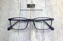 Load image into Gallery viewer, Plastic steel spectacle frame men&#39;s and women&#39;s small face ultra light full frame black frame through gray students with myopia