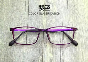 Plastic steel spectacle frame men's and women's small face ultra light full frame black frame through gray students with myopia