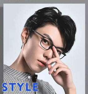 Plastic steel spectacle frame men's and women's small face ultra light full frame black frame through gray students with myopia
