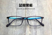 Load image into Gallery viewer, Plastic steel spectacle frame men&#39;s and women&#39;s small face ultra light full frame black frame through gray students with myopia